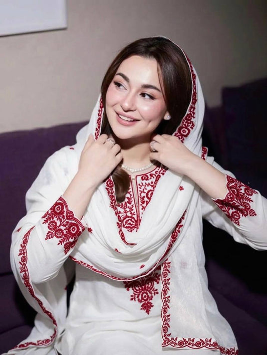Rayon Embroidered Farshi Set