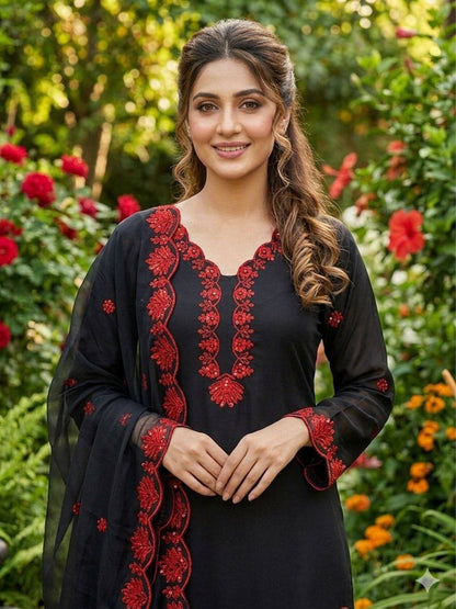Crepe Silk Sequins Salwar Set