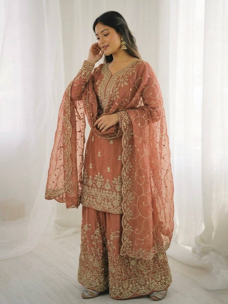 GMY Silk Family Plazzo Set