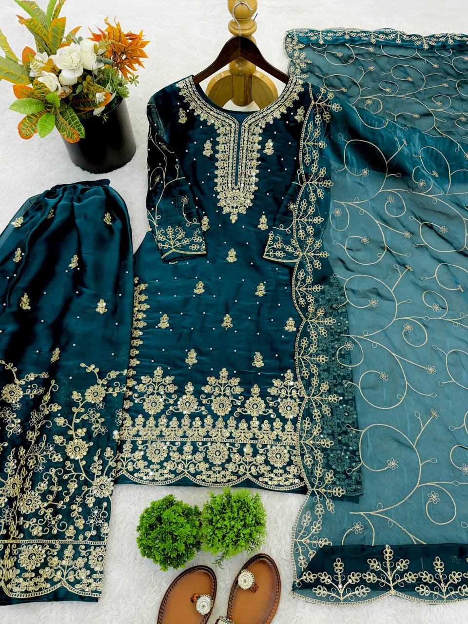 GMY Silk Family Plazzo Set
