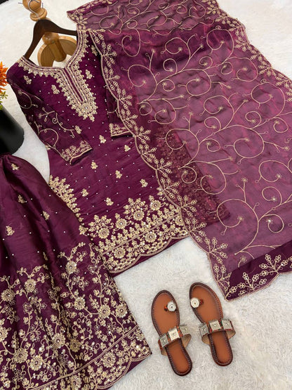 GMY Silk Family Plazzo Set
