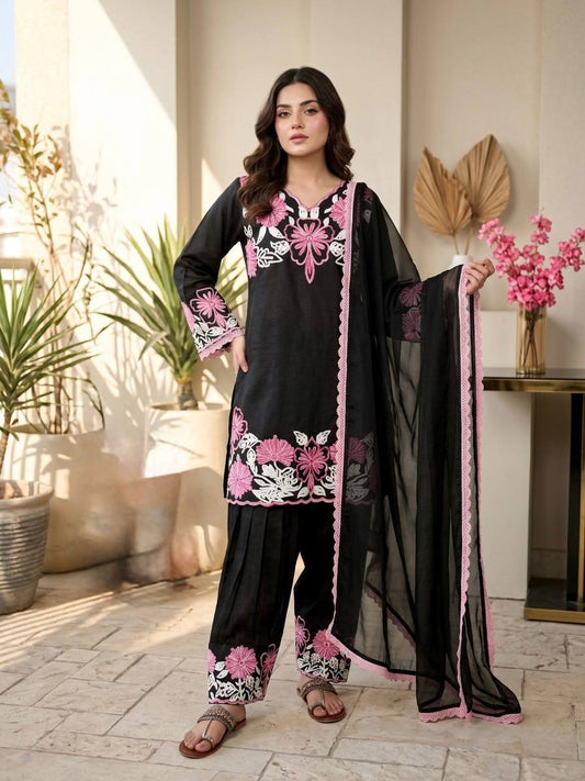 Roman Glass Embroidered Set