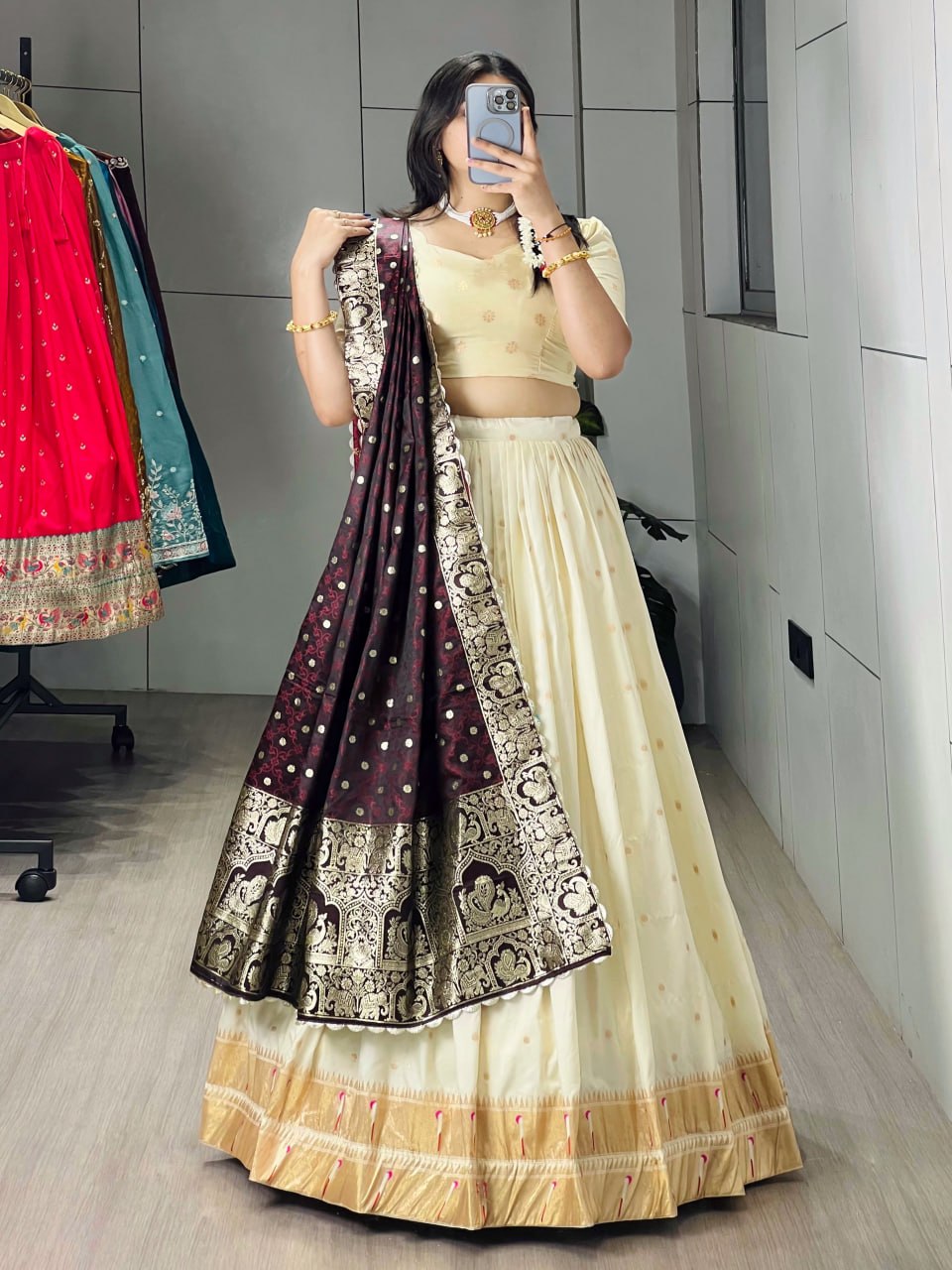 Paithani Silk Lehenga Choli Set
