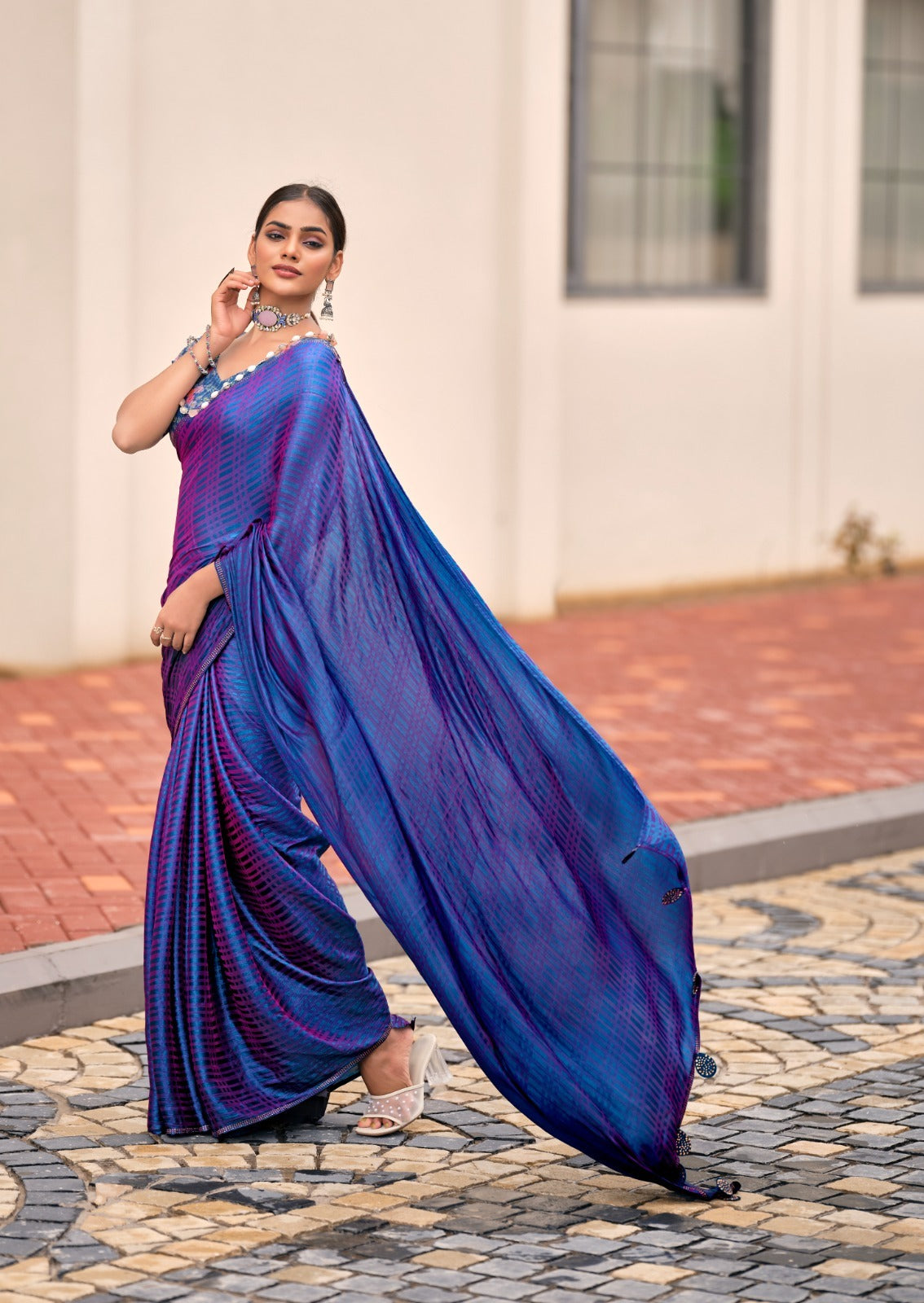 Swarovski Embroidered Saree Blouse