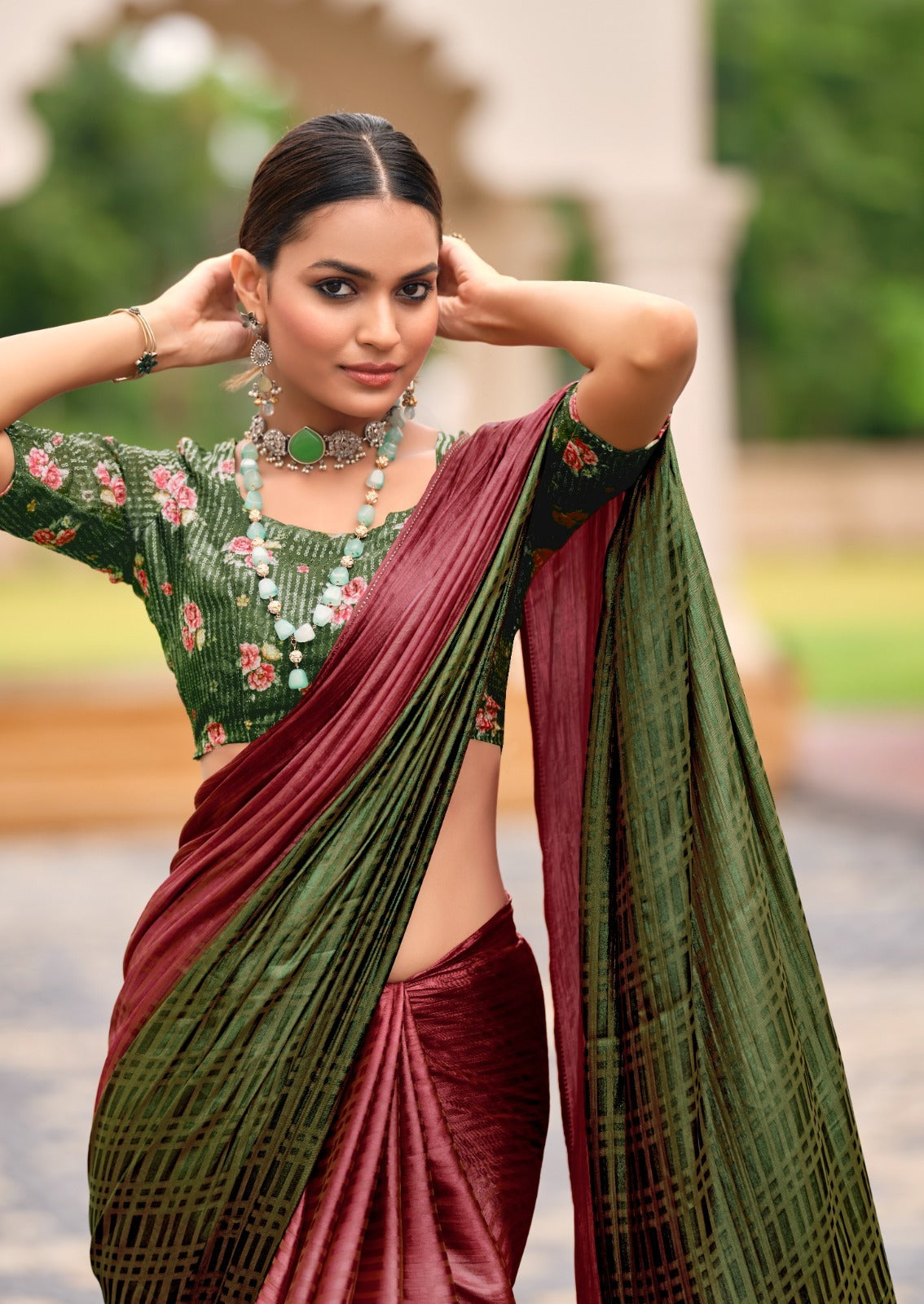 Swarovski Embroidered Saree Blouse