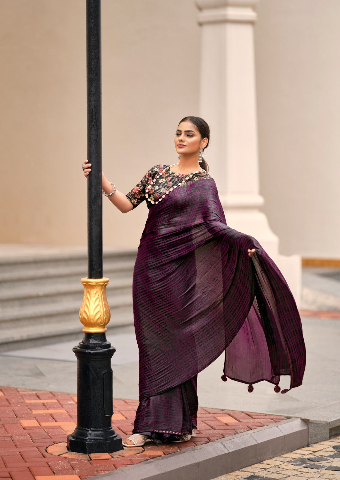 Swarovski Embroidered Saree Blouse