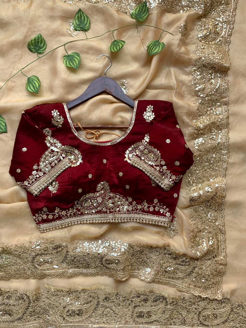 Fendy Satin Sequins Designer Saree