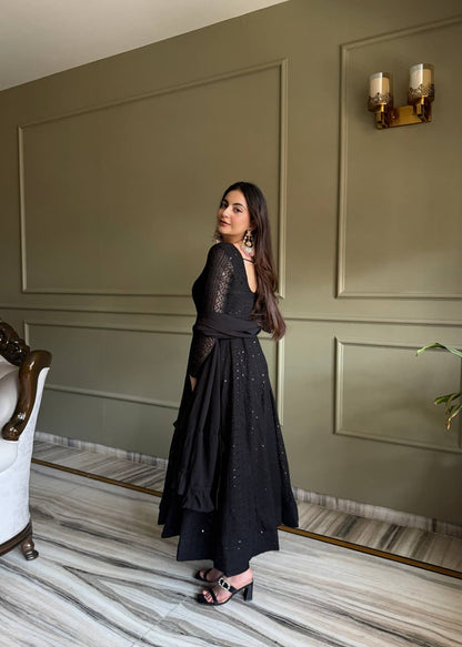 Fox Georgette Lucknowi Anarkali Set