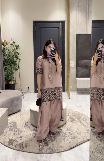 Crepe Silk Farshi Salwar Set