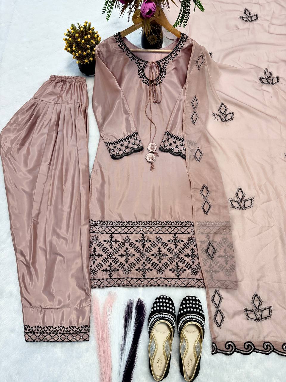 Crepe Silk Farshi Salwar Set