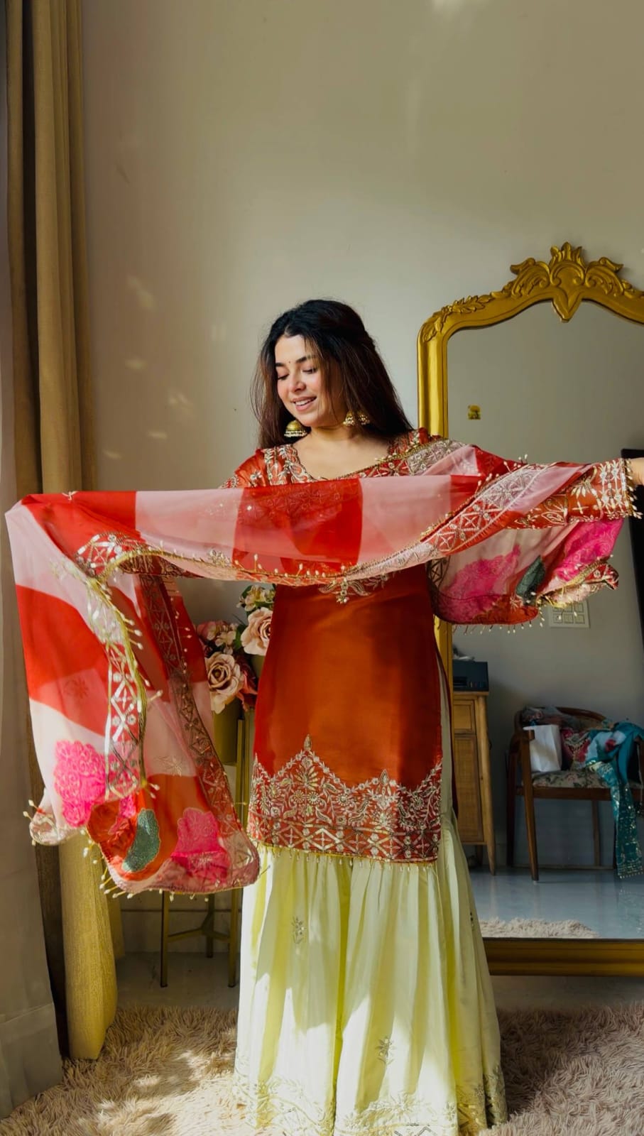 Fendy Embroidered Palazzo Set