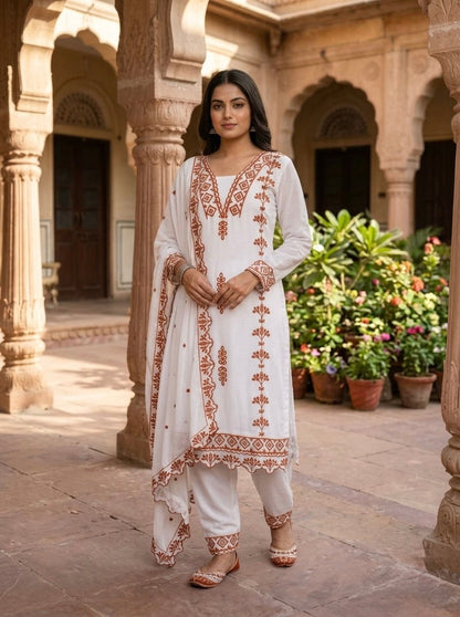 Faux Georgette Thread Work Suit Set