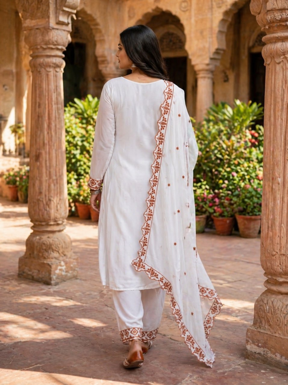 Faux Georgette Thread Work Suit Set
