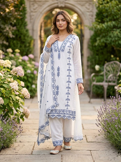 Faux Georgette Thread Work Suit Set