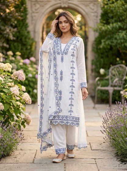 Faux Georgette Thread Work Suit Set