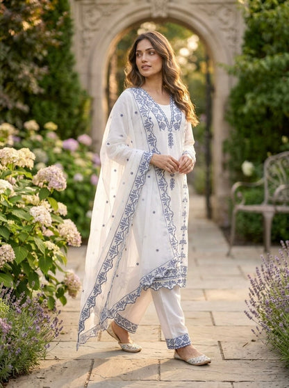 Faux Georgette Thread Work Suit Set