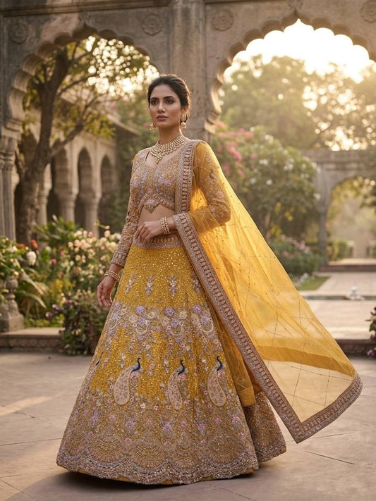 Butterfly Net Sequins Lehenga