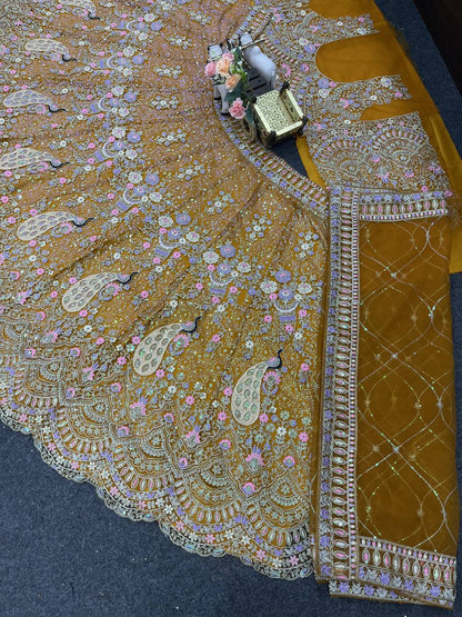 Butterfly Net Sequins Lehenga