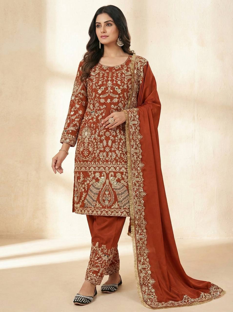 Heavy Crepe Silk Farshi Salwar Set