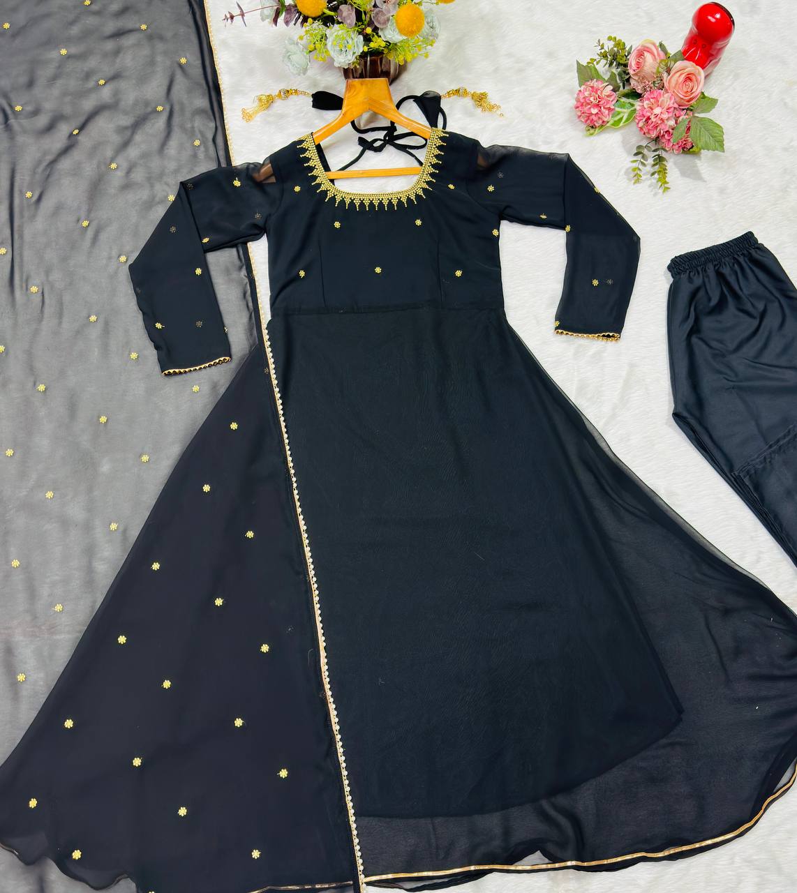 Blooming Zari Embroidered Suit Set