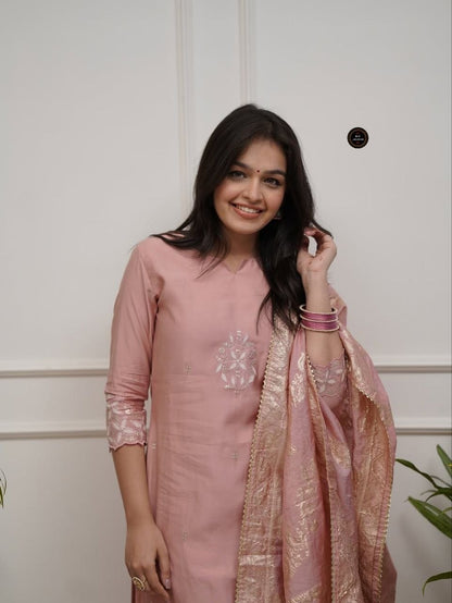 PV Chanderi Kurti Set