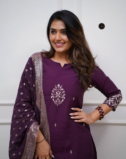PV Chanderi Kurti Set