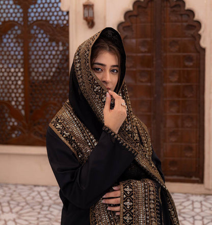 Natural Crepe Silk Embroidered Suit Set