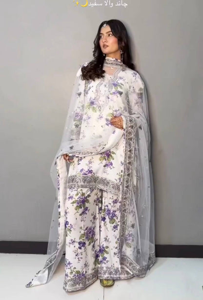 Printed Faux Georgette Suit Set