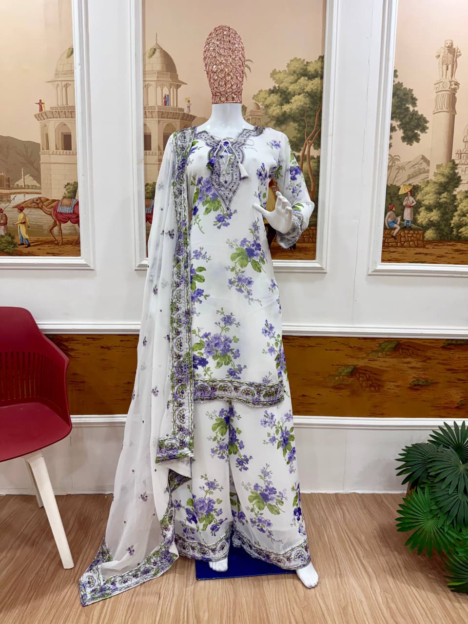 Printed Faux Georgette Suit Set