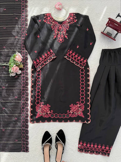 Mul Chanderi Farshi Suit Set
