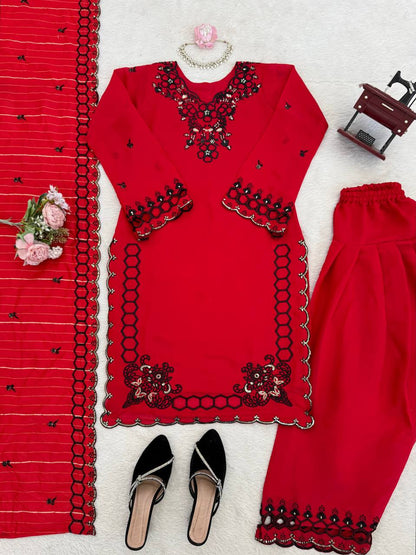 Mul Chanderi Farshi Suit Set
