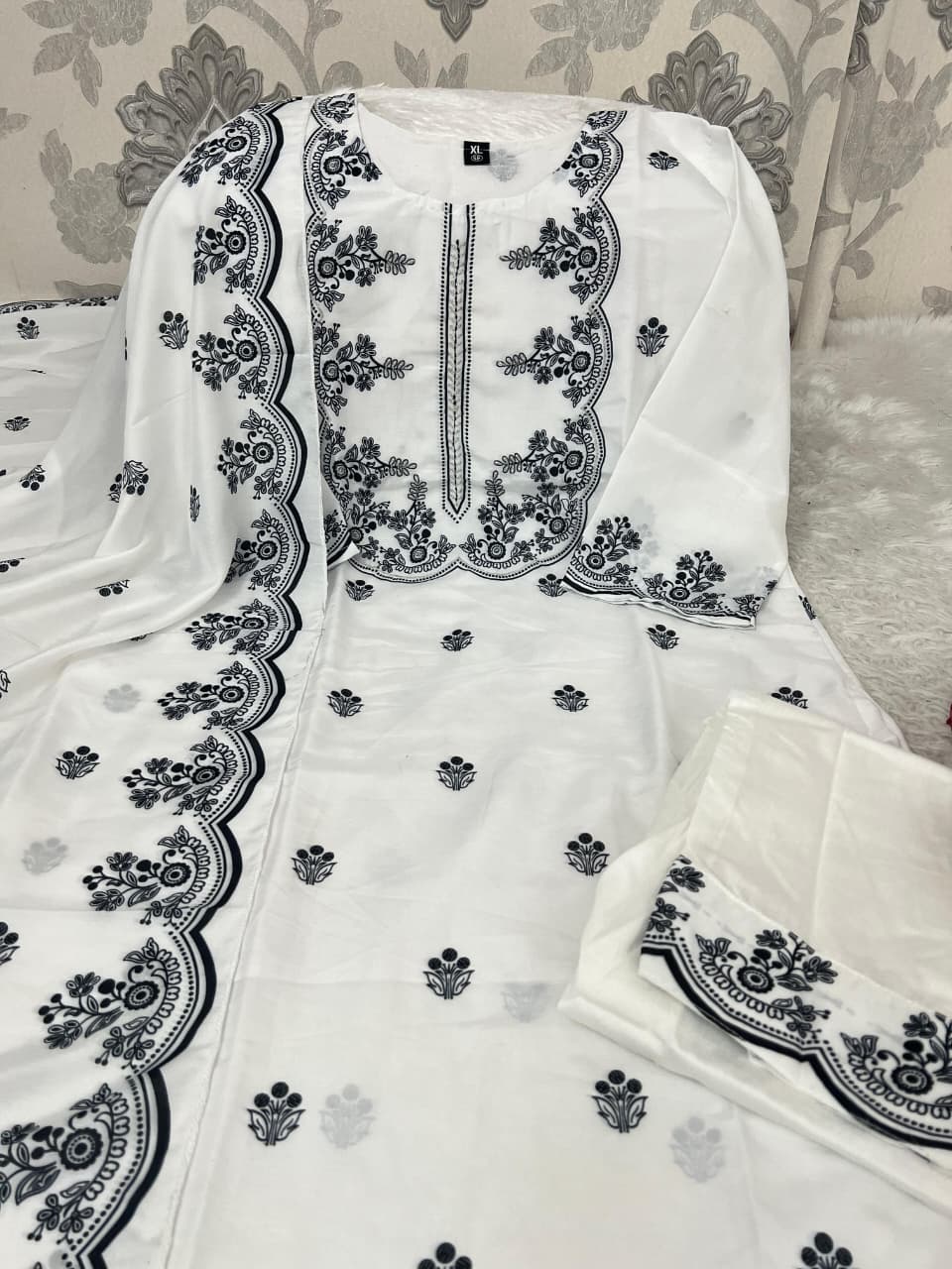 Morgan Silk Digital Print Suit Set