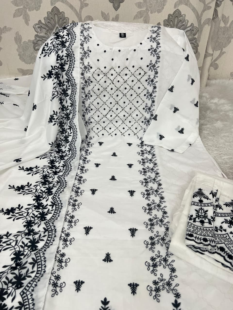 Morgan Silk Digital Print Suit Set