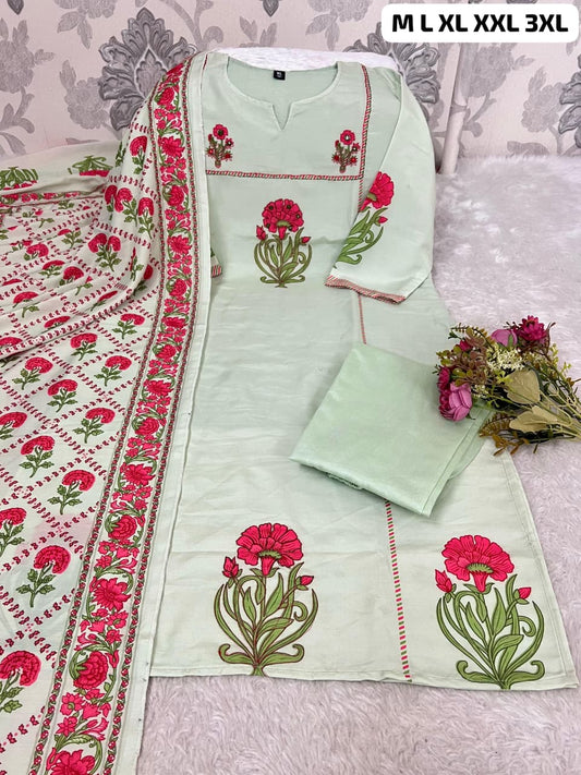 Morgan Silk Digital Print Kurti Set