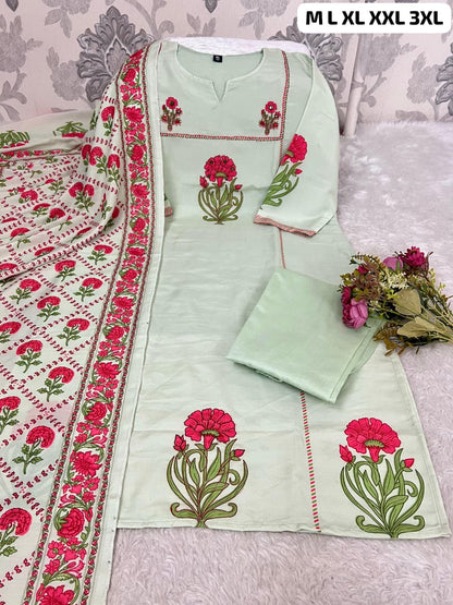 Morgan Silk Digital Print Kurti Set