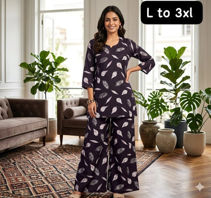 Cotton Flex Printed Co-Ord Set