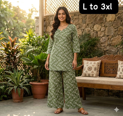 Cotton Flex Printed Co-Ord Set