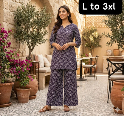 Cotton Flex Printed Co-Ord Set