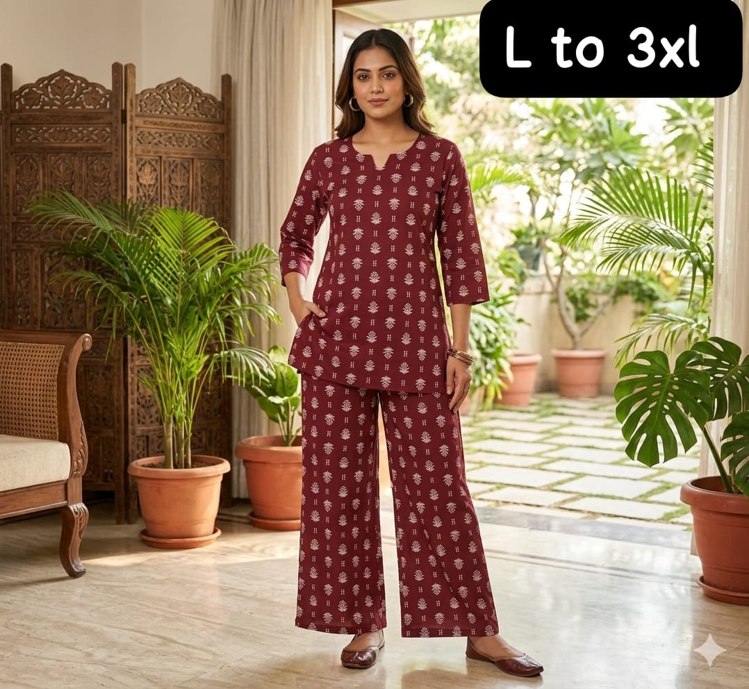 Cotton Flex Printed Co-Ord Set