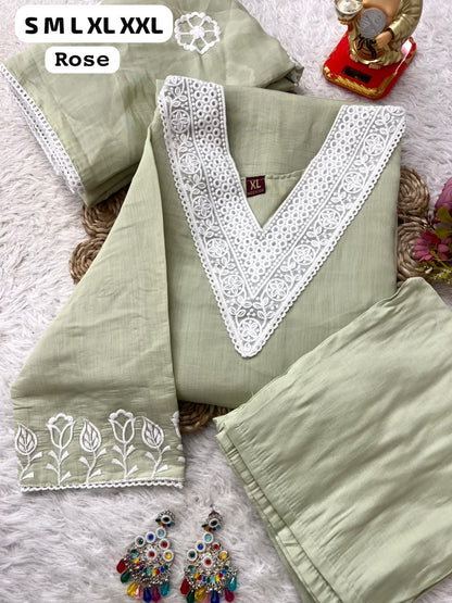 ROSE Embroidered Suit Set