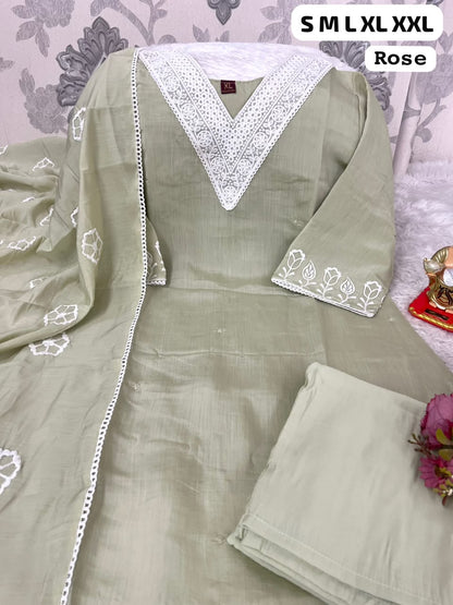 ROSE Embroidered Suit Set