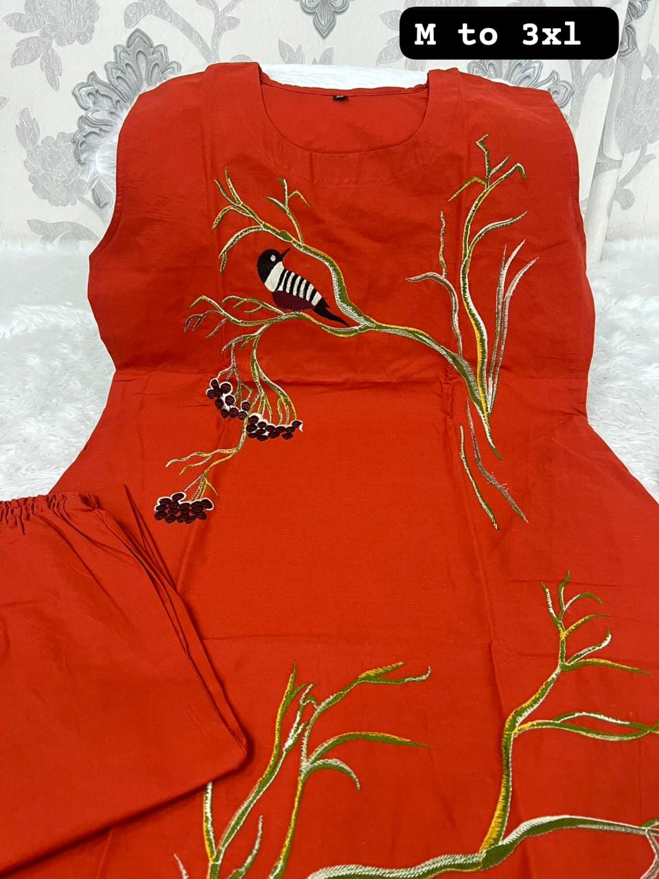 Heavy Cotton Straight Cut Kurti Palazzo Set