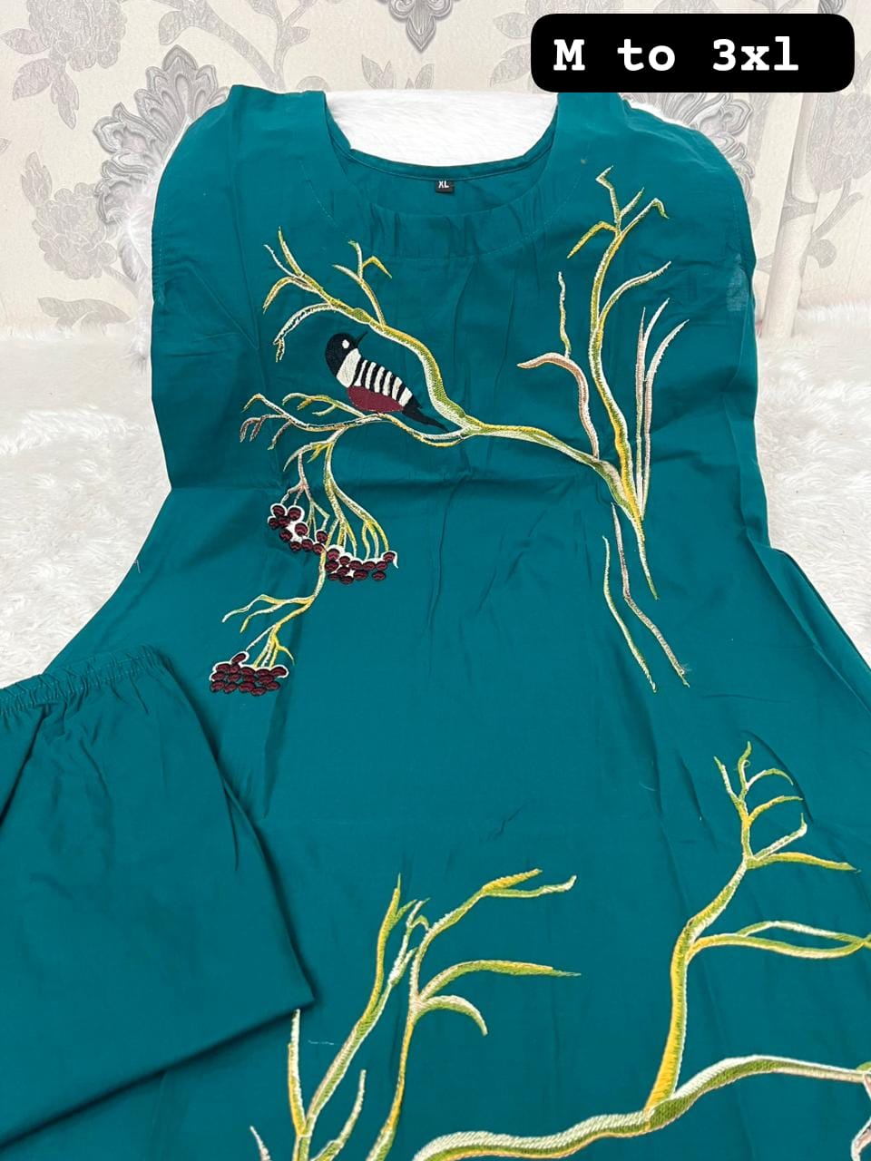 Heavy Cotton Straight Cut Kurti Palazzo Set