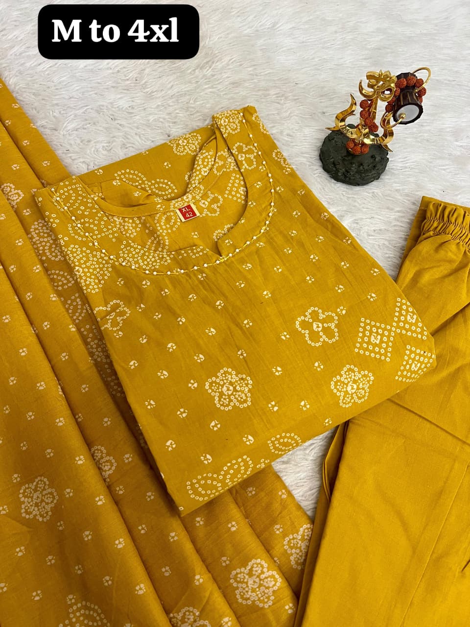 Premium Cotton Bandhani Suit Set