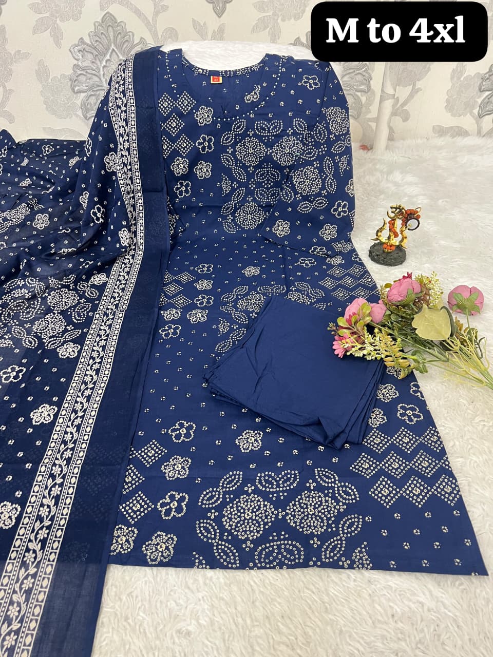 Premium Cotton Bandhani Suit Set