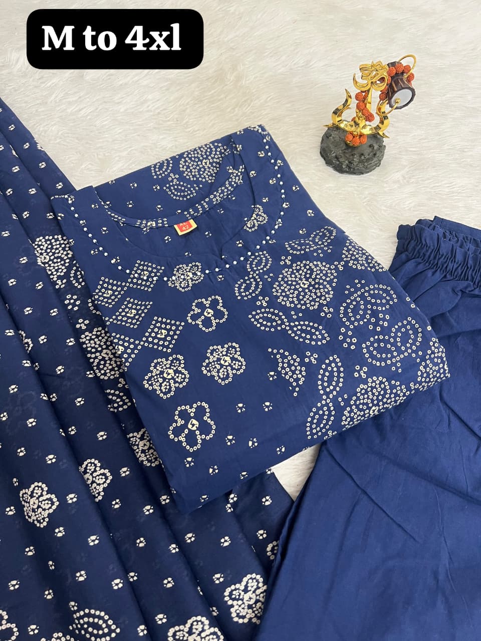 Premium Cotton Bandhani Suit Set