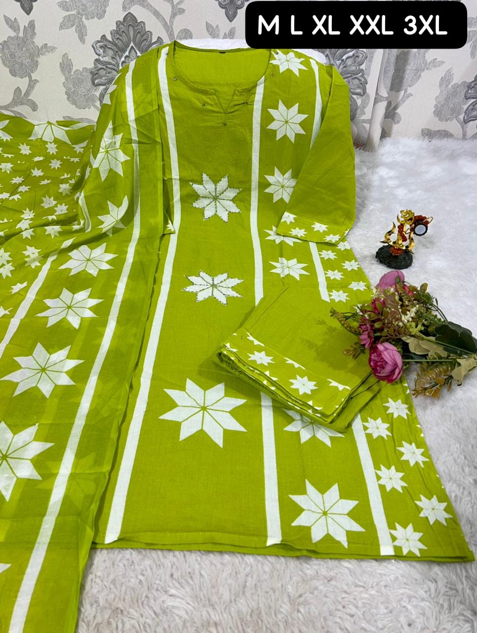 Designer Cotton Embroidered Suit Set