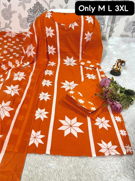 Designer Cotton Embroidered Suit Set