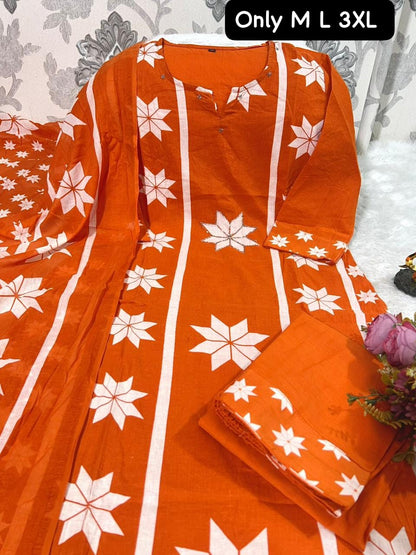 Designer Cotton Embroidered Suit Set