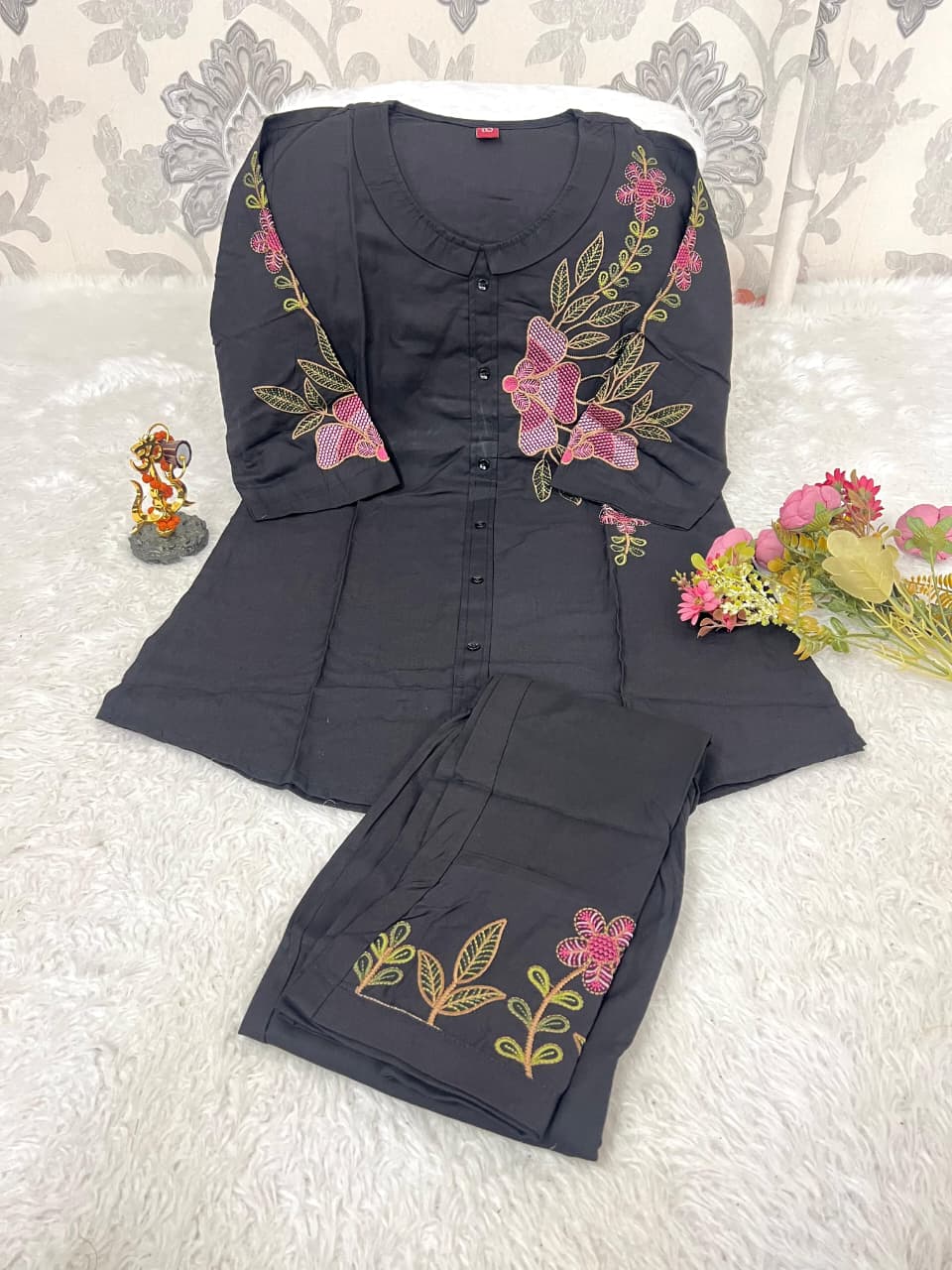 Premium Viscose Embroidered Co-Ord Set